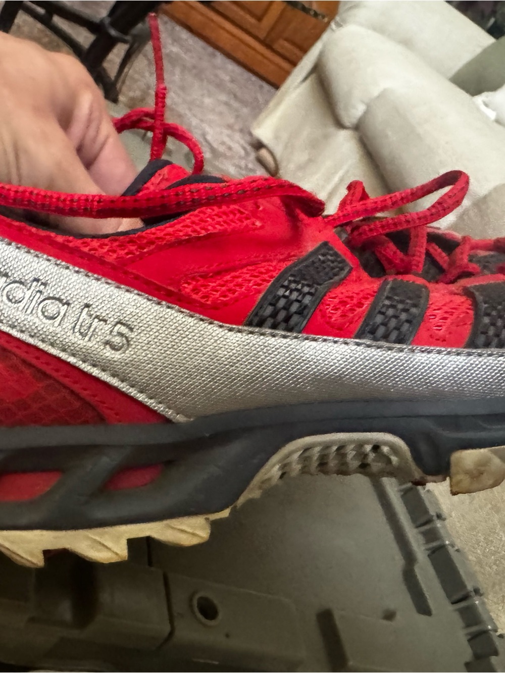Addidas kanadia tr5  and Black Athletic Trail Shoe